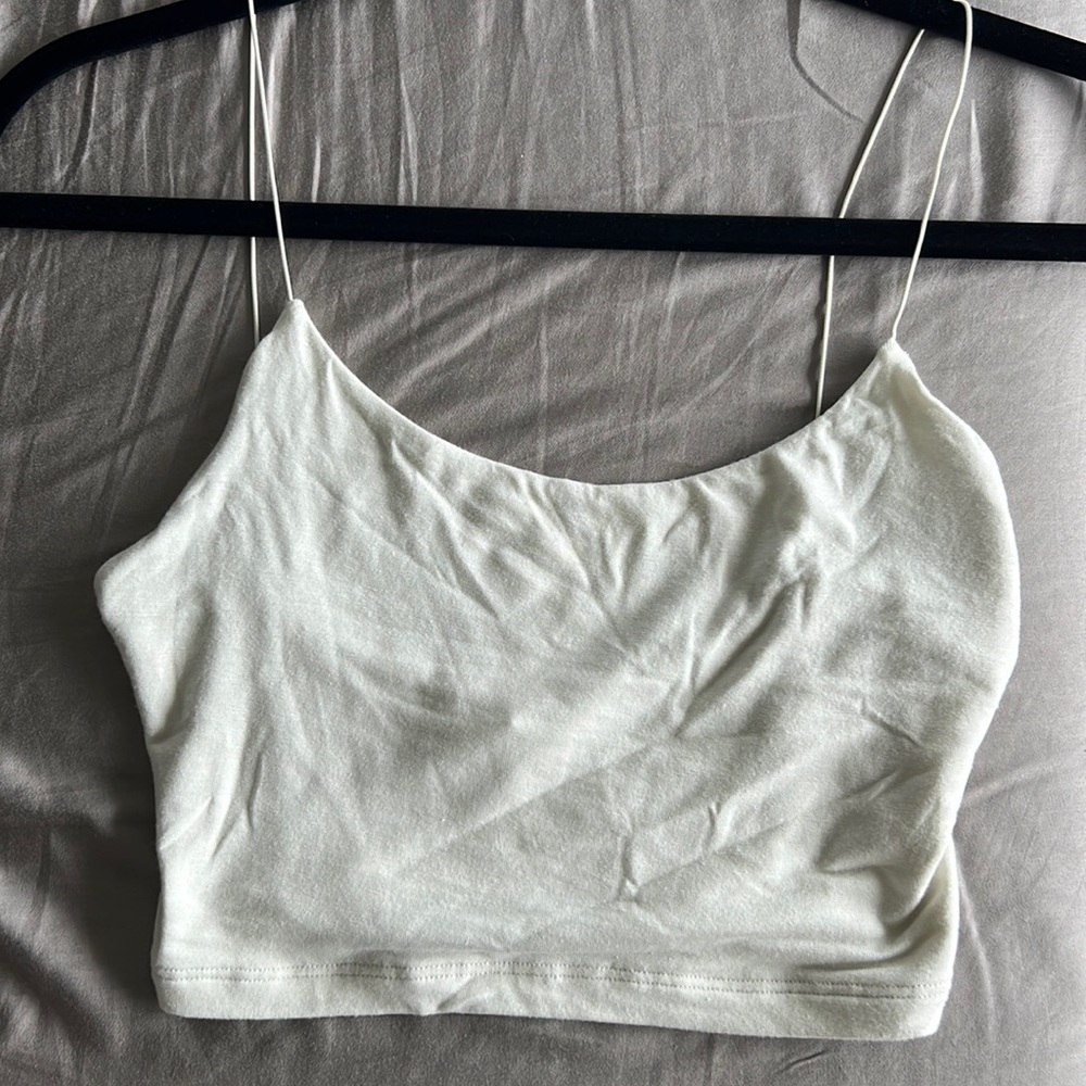 JOAH BROWN cream crop top cami